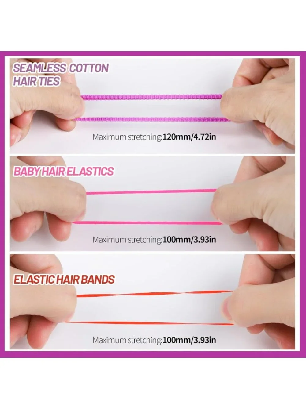 Colorful Elastic Hair Ties for Girls | Durable Rubber Bands & Accessories for